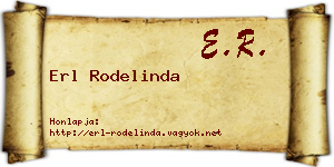 Erl Rodelinda névjegykártya